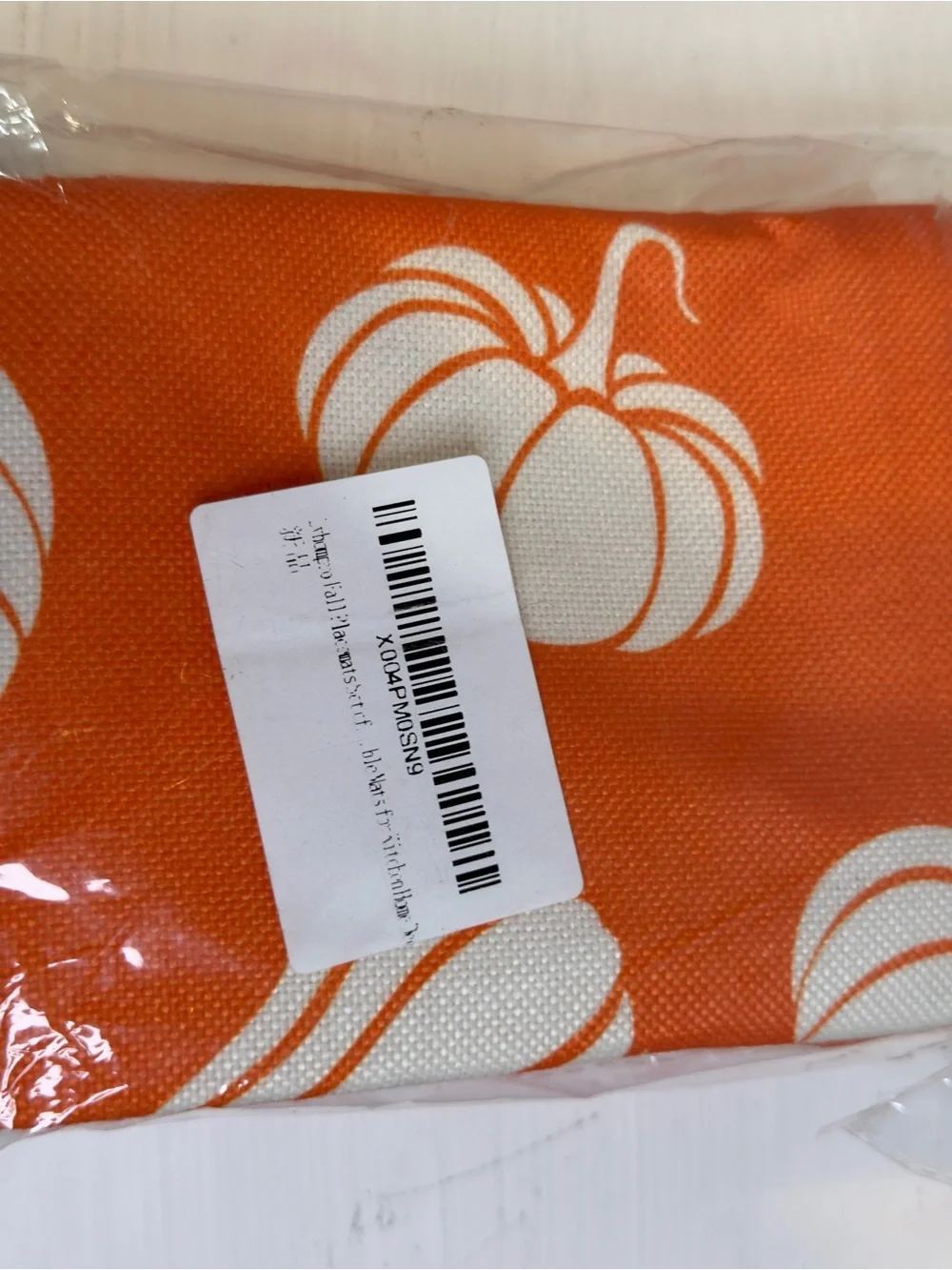 Orange and White Pumpkin Placemat Set of 4